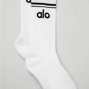 ALO Yoga White Athletic Crew Socks